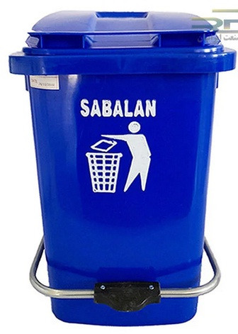 سطل زباله پلاستیکی مخزن پلی اتیلن پدال دار 60 لیتری
